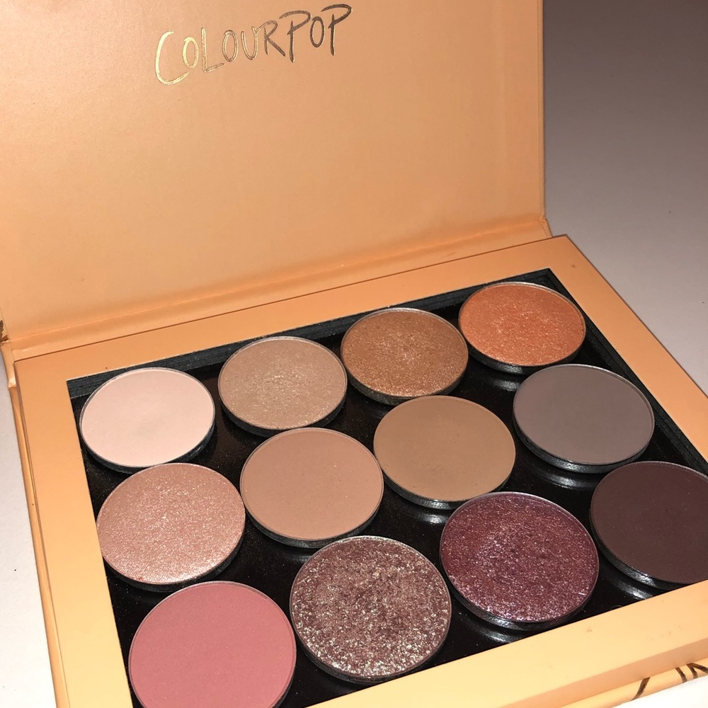 Color pop magnetic palette and 12 eyeshadow pans
